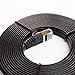 Tera Grand - 12FT - CAT7 10 Gigabit Ethernet Ultra Flat Patch Cable for Modem Router LAN Network, Gold Plated Shielded RJ45 Connectors, Faster Than CAT6a CAT6 CAT5e, Black