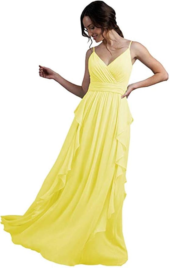 Griselda Sin Tirante Tubo Gasa Vestido Con Volantes Rosa Claro