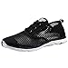 ALEADER Men's Quick Drying Aqua Water Shoes Black 10.5 D(M) US