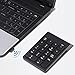 YOHOOLYO Wireless USB Numeric Keypad Mini Numpad 2.4G USB Number Pad Receiver for Laptop Desktop PC Notebook Black 18 Keys