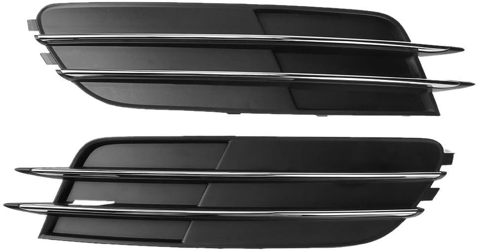 Childplaymate 1 Pair Front Bumper Lower Fog Light Grille Trims for 2012-2014 Audi A6 C7