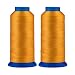 Selric [3000 Yards / 30 Colors Available] Pack of 2 UV Resistant High Strength Polyester Thread #69 T70 Size 210D/3 for Upholstery, Outdoor Market, Drapery, Beading, Purses, Leather (Jeans Yellow)