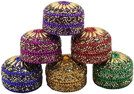 MITHILA Set Of 6 Round Decorative gift and Jewellry Boxes