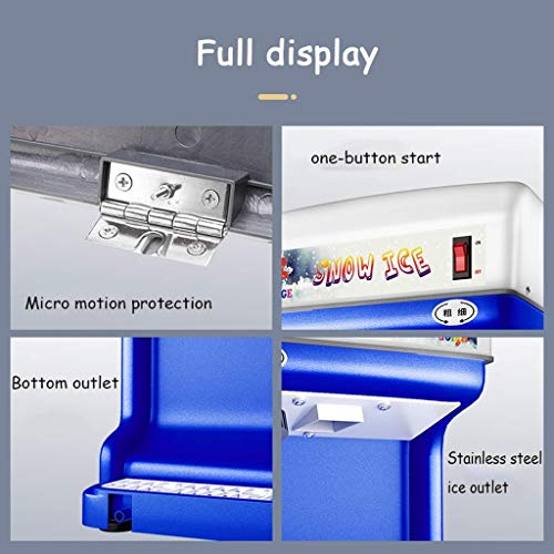 Zryh Ice Shaver Machine - Elektrische Eiscrusher Ice Shaving Machine Kommerzielle Eiscrusher Snow Cone Maker Machine… – Bild 6