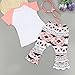 3PCS Baby Girl Kids Colorful Clothes T-shirt Tops+Boho Pants+Headband Outfit Set