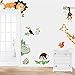 Botrong Jungle Animal Cartoon Cute Monkeys Big Trees Removable Wall Stickers Home Decor Decals For Children's Room Nursery