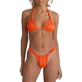 fatty tiger Sexy Brazilian Bikini Sets for Women High Cut 2PCS Thong Swimsuit Tie Knot Ruched Swimwear