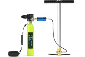CHIKADIV Mini Scuba Diving Tank Equipment, Mini Scuba Cylinder for 6-12 Mins Underwater, Inflatable Diving Cylinder, Portable Diving Gear for Underwater Diving, Breathing Training, Upgraded C300PRO