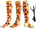 A-Swift Compression Socks (1 pair) for Women & Men (Dazzling Dots, L/XL)