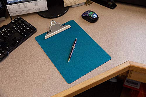 Plastic Clipboards (Set of 6) Multi Pack Assorted Colored Clipboard | Strong 12.5 x 9 Inch | Holds 100 Sheets! Acrylic Clipboards Big Clip Board Clips