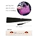 Metable Folding Fan Handmade Cotton Lace Embroidered with Bamboo Frame Women Hand Held Fans for Cosplay Dancing Props Wedding Gift(Black)