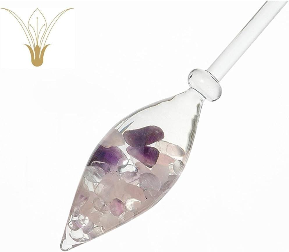 'VitaJuwel Gemstone Baton Precious Stones Wand"Well-being Mix Rose Quartz Amethyst Rock Crystal)