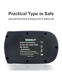 Biswaye   Paquete de 2 baterías 1818 SB18C SB18A SB18B para herramientas inalámbricas Skil 18V Select System 2810 2888 2895 2897 2898 4570 5850 5995 9350, 3000 mAh Ni Cd