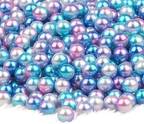 MOMOFULL Undrilled Art Faux Loose Pearls Vase Filler No Holes Makeup Brushes Holder Decorations 10mm Beads for Jewelry Making Crafts, 900 Piece