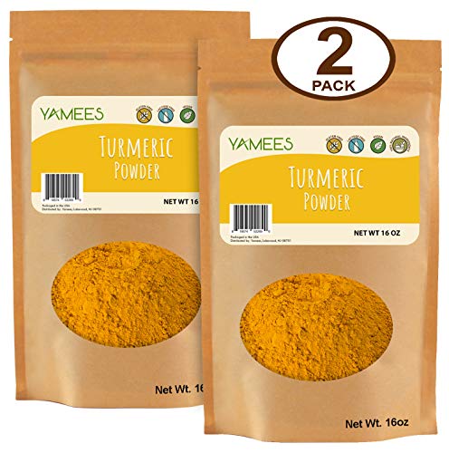 Yamees Turmeric Curcumin Powder - 32 Oz (16 Oz Each) - Turmeric Powder - Natural Pure Turmeric Spice - Bulk Spices