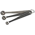 RSVP International Endurance Kitchen Collection Measuring Tools, Dishwasher Safe, Smidgen, 3 Piece, Stainless Steel