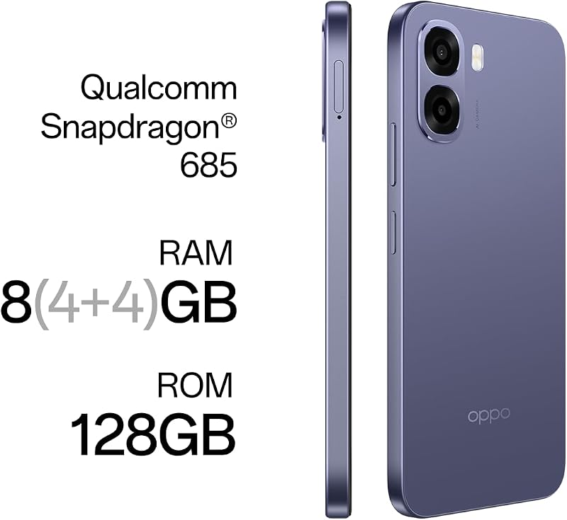 Smartphone A6x 4GB+128GB, Qualcomm Snapdragon 685, Ecrã HD+ 6,75", Câmara de 13MP, Bateria de 6100 mAh