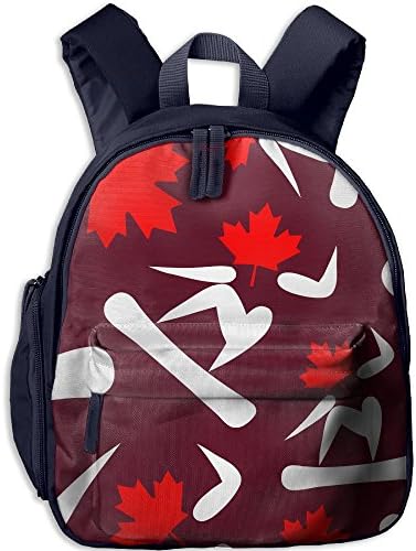 Snowboarding Canadian Flag Children Unisex Print School Bags Fashion School Pocket Bookbags