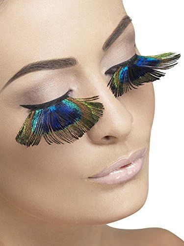 Peacock Feathers Eyelashes long blue green
