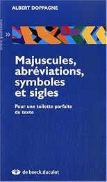 Majuscules, abrévations, symboles et sigles