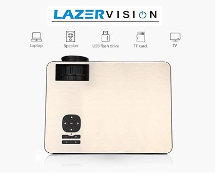 LAZERVISION LV420 Full HD, 5500 Lumens Android LED Projector with External Android Device (Android 9.0,4GB RAM,32GB ROM, Wi-Fi, Bluetooth, YouTube ,MIRACAST, 4K (2160P) Resolution