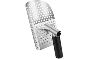 GMGSJ Metal Detector Sand Shovel,Metal Detecting Tool,Beach Underwater Treasure Hunting, Stainless Steel Beach Metal Detecting Scoop, Used for Metal Detecting and Treasure Hunting (Sand Spoon)