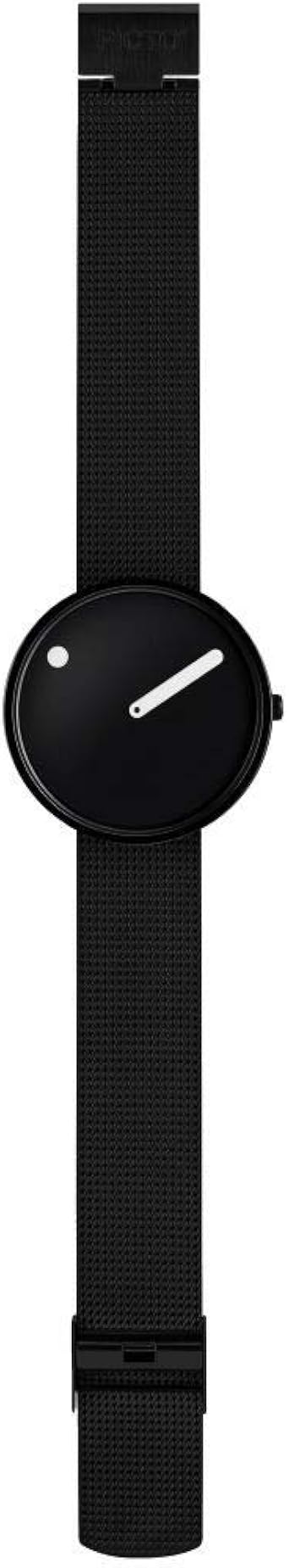 PICTO Reloj Analógico 43361-1020 Negro con Correa Milanesa Mediana