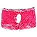 YiZYiF Sexy Men's Underwear Open Front Crotchless Lace Boxer Briefs