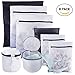 homyfort Mesh Laundry Bags, with Two Thicker Bra Wash Bags, Travel Storage Organizer with Premium Zipper, Clothing Washing Bags for Lingerie,Delicate, Laundry, Hosiery, Stocking, Underwear Pack of 8