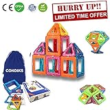 CONDIKS Magnetic Blocks 30Pcs Magnetic Building Blocks Set, Magnetic Tiles, Magnetic Toys Magnets for Kids or Toddlers, STEM Educational Construction Toys for Kids Girls Boys Age 2 3 4 5 6 7 Year Old