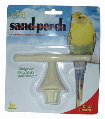 JW Pet Company Insight Sand Perch T Perch Bird Accessory, Small, Colors Vary