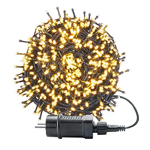UISEBRT 100m 1000 LED Lichterkette Außen Innen Dekoration für Weihnachten, Ostern, Halloween, Hochzeit, Party, mit 8 Leuchtmodi, Wasserdicht IP44 (100