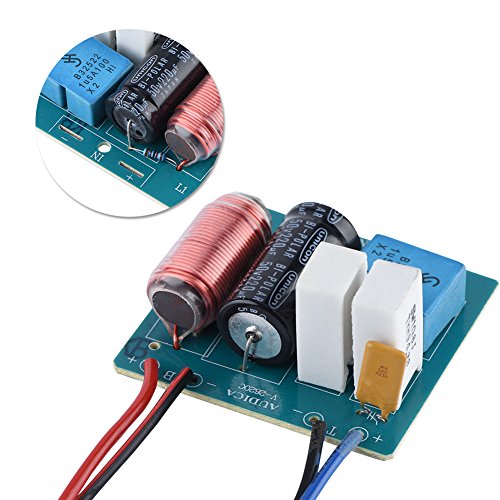 2Pcs Speaker Frequency Divider Board Tweeter + Bass, 2 Way Hi-Fi Audio Crossover Sound Filter Frequency Distributor DIY Module