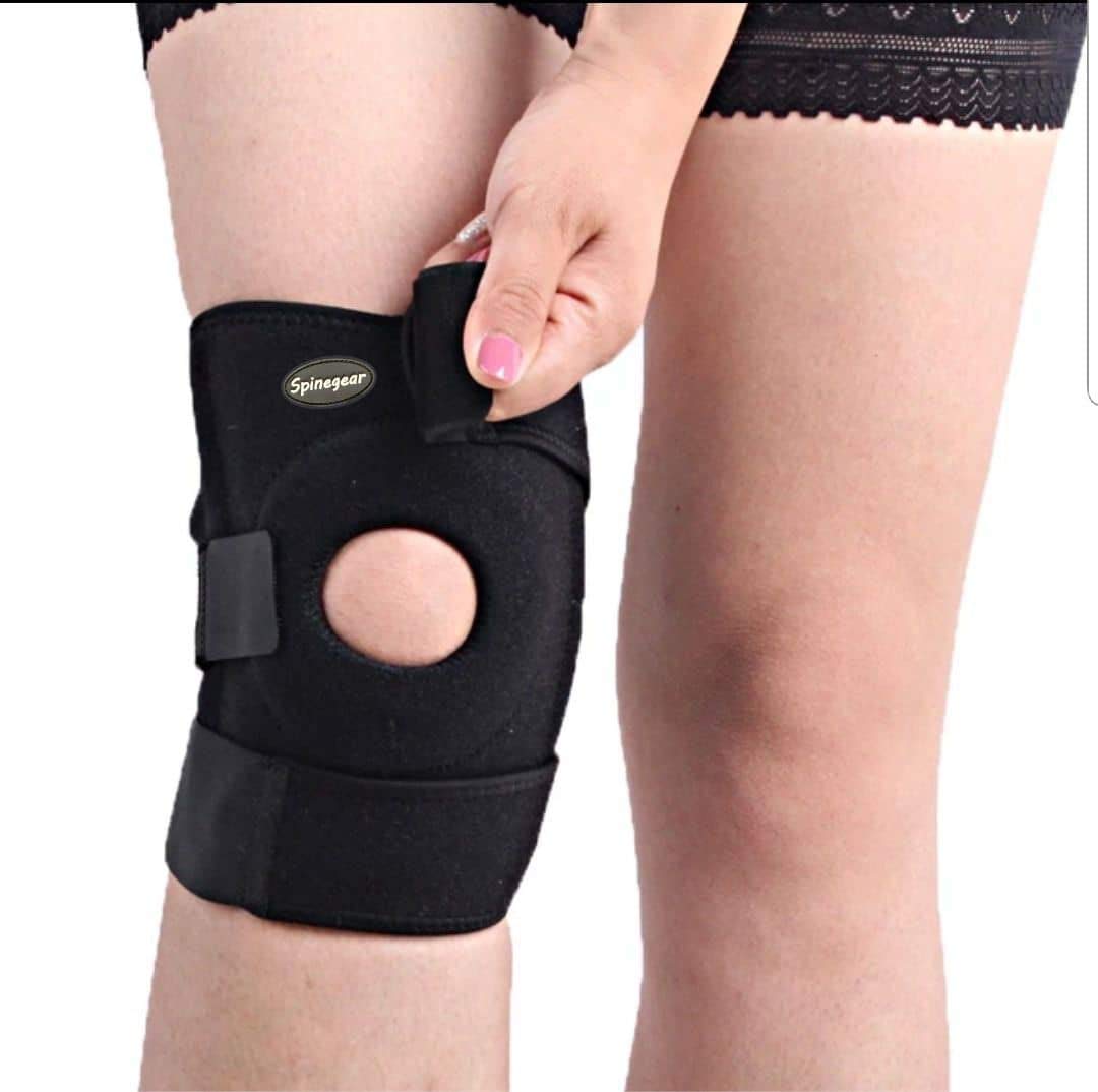Spinegear Hinged Knee Brace, Knee Support strap, Open-Patella Stabiliser & Fully-Adjustable Neoprene Brace – Arthritic Pain Relief, Sports Injury Rehabilitation & Protection against Reinjury Unisex
