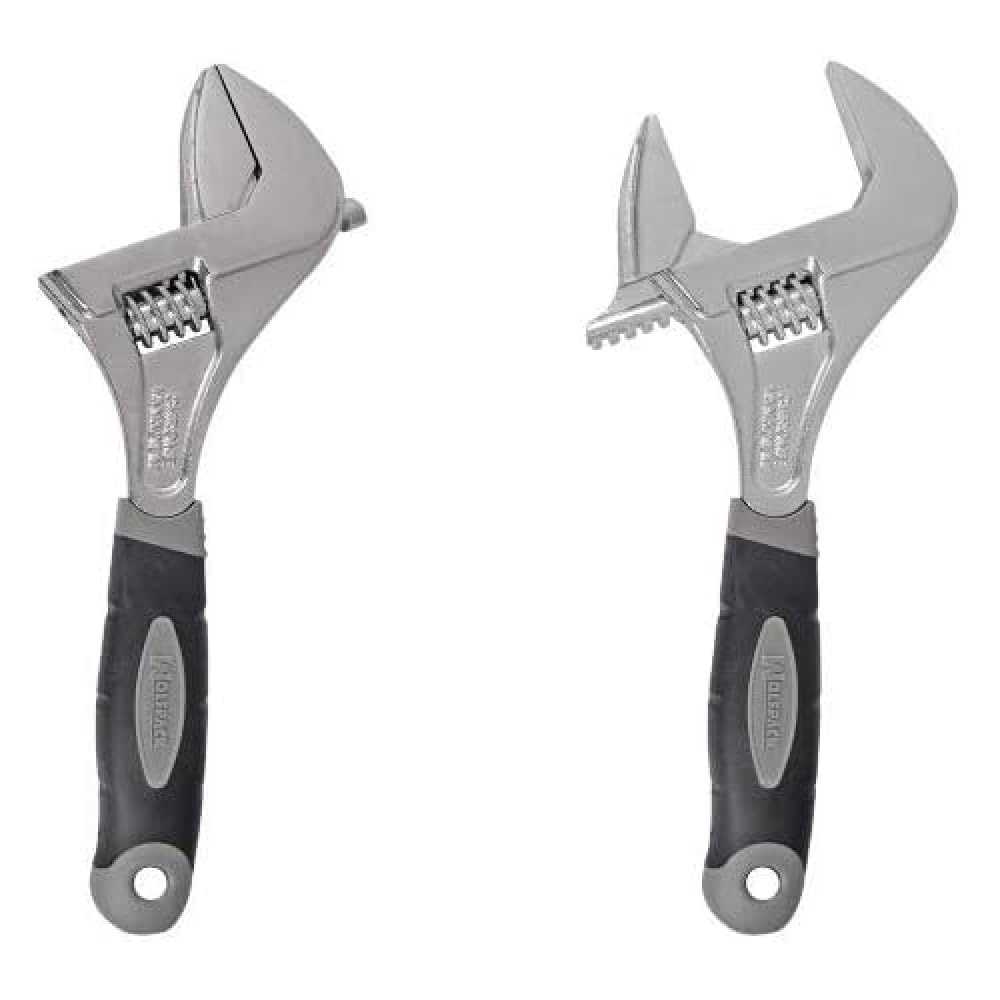 Adjustable Wrench, Large Opening, 52 mm Measure: 10 inches.