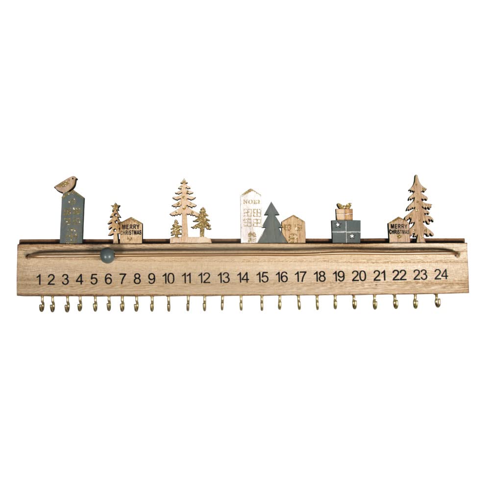 Rayher 46556000 Advent Calendar Board, DIY Advent Countdown Calendar, 40x3.5x12 cm