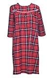 Women's Adaptive Flannel Backwrap Gown - Red Plaid