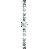 MASTOP Luxury Vintage Gold Watches for Women with Jade Colorful Crystal Small Oval Dainty Silver Watch Ladies Bracelet Dress Quartz Wrist Watch Waterproof Bangle