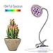 LED Grow Light, Aokey 15W Desk Clamp Plant Grow Lamp UV Plant Light with 360°Flexible Gooseneck for Indoor Plants, Hydroponics Greenhouse Garden [2018 Upgraded]