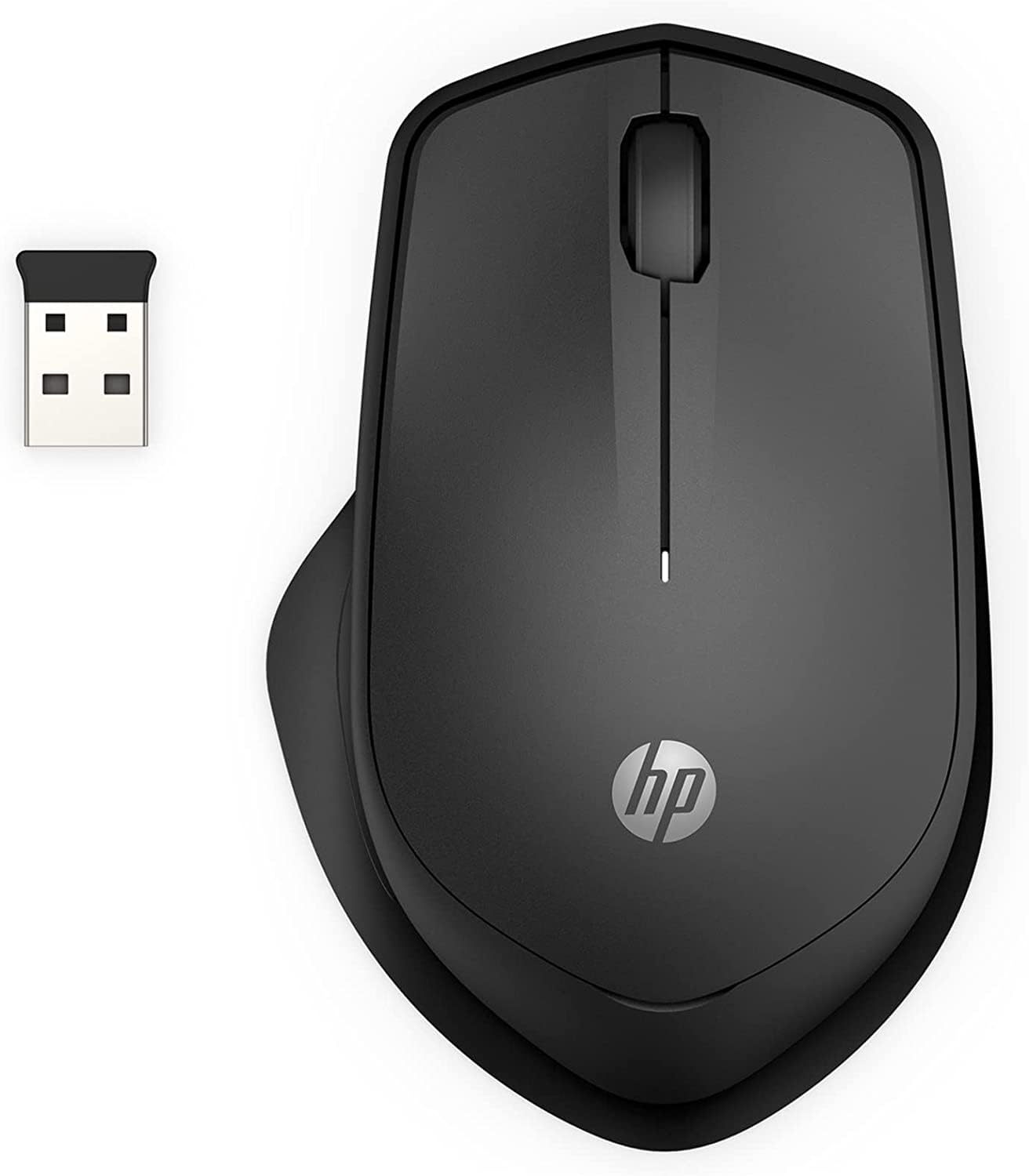HP 280 Silent PC Wireless Mouse Blue Optical Technology | 1600 DPI to track precisely on any surface | 90% noise reduction | Comfortable & Ergonomic Design | USB A Dongle Included | Black