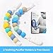 Teether Pacifier Clips - (2 Pack) Silicone Pacifier Holders for MAM, Nuk & Soothie - Fun, Colorful and BPA-Free - Boys Pacifier Holder (Sea Blue + Turquoise Lemon)
