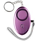 Personal Alarm, IEKA 130db Emergency Personal Security Siren, Self-Defense Safe Sound Key Chain Alarm with LED Light for Kids, Women, Elderly and Night Workers (Purple)