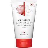 DERMA E Anti-Wrinkle Exfoliating Facial Scrub, 4 Oz Anti-Aging Face Wash | Multi-action retinol face scrub exfoliates, smooths texture, and helps reduce fine lines for radiant-looking skin