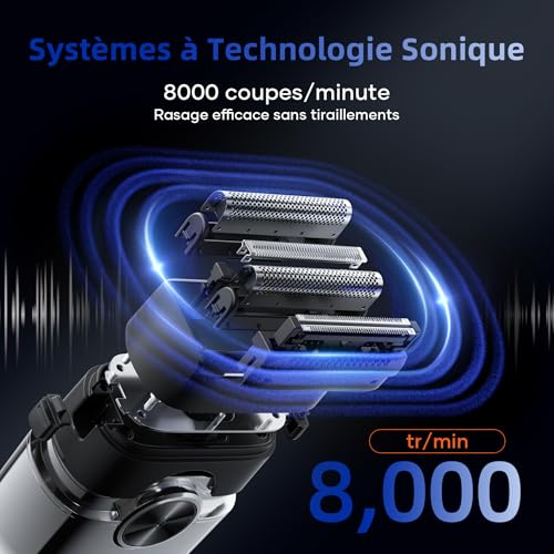 kensen Electric Shaver Wet & Dry Beard Trimmer Men's 4D Beard Razor 120 Min Use Foil Razor Wireless 100% Waterproof Mini Portable Electric Shaver Great for Travel