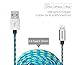 [Apple MFi Certified] Eoso 6.6 Feet/2 M Extra Long Nylon Braided USB Cable with Aluminum Cap on 8 Pin Lightning Connector for iPhone 6S/6S plus,7/ 6 Plus,iPad Air 2 and More (6.6Ft Silver)