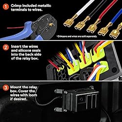 12V Auto Waterproof Fuse Relay Box Block Kit [6