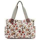 Anladia Cartoon Owl Print Oilcloth Shoulder Bag Canvas Strap Women Handbag