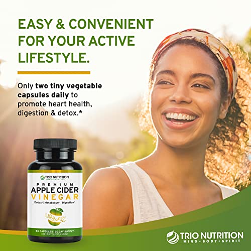Trio Apple Cider Vinegar Capsules Maximum Strength Immune Support
