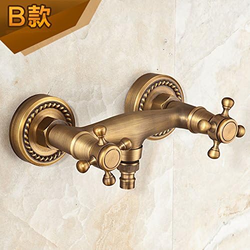 AWXJX Mixer Water Tap copper European retro style Into the wall Hot and cold washing machine Porcelain pottery