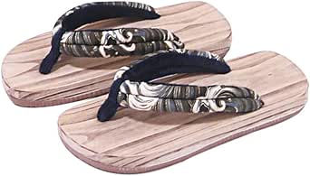 Hombres Japoneses Zuecos De Madera Sandalias Japón Tradicional Ancho
